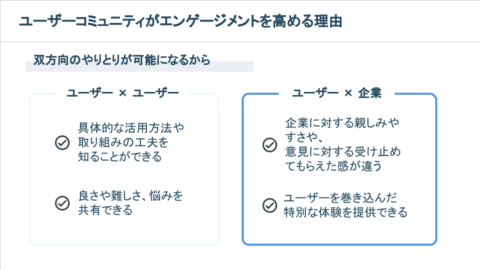 ユーザーコミュニティがエンゲージメントを高める理由